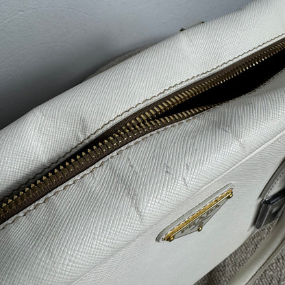 Prada Saffiano Lux Tote Bag weiß