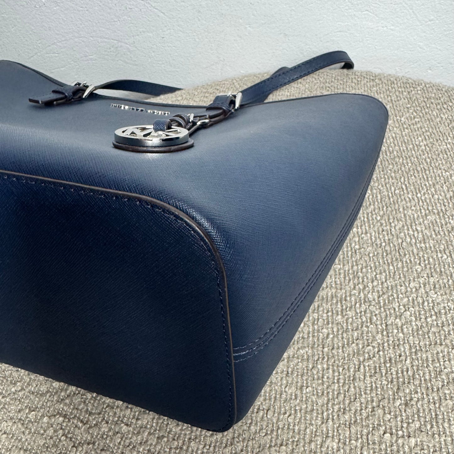 Michael Kors Jet Set Travel Large Saffiano Leather Tote Dunkelblau