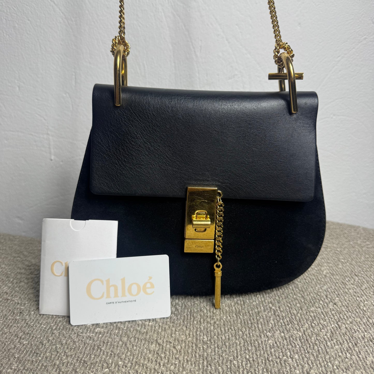 Sac porté épaule moyen Chloé Drew noir