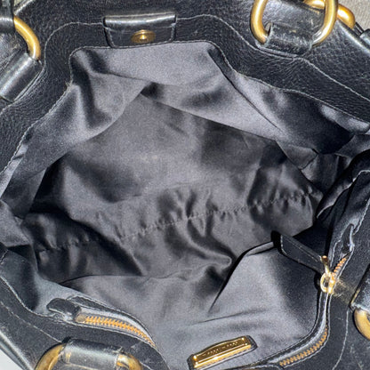 Miu Miu Henkeltasche Tote Bag Vitello Leder Schwarz