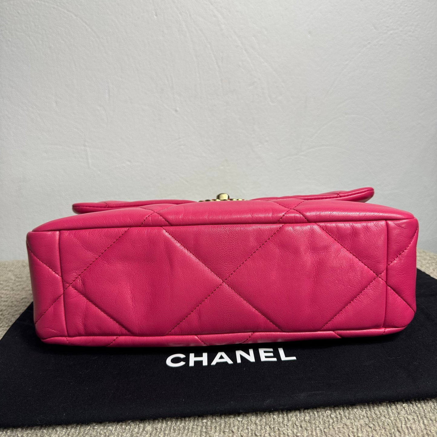 Chanel 19 Flap Bag Large Pink Lambskin Leather