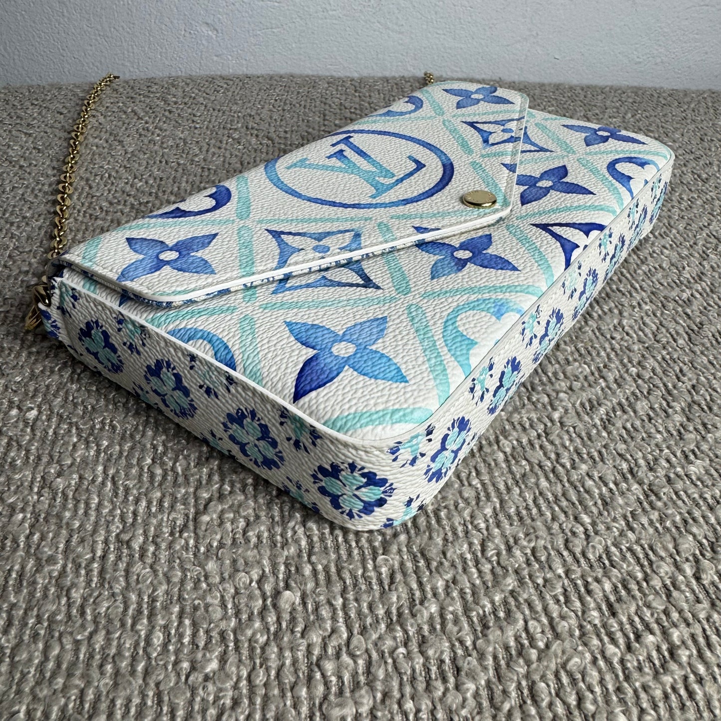 Louis Vuitton Pochette Félicie – Monogram Tile „By The Pool“ Lagoon Blue