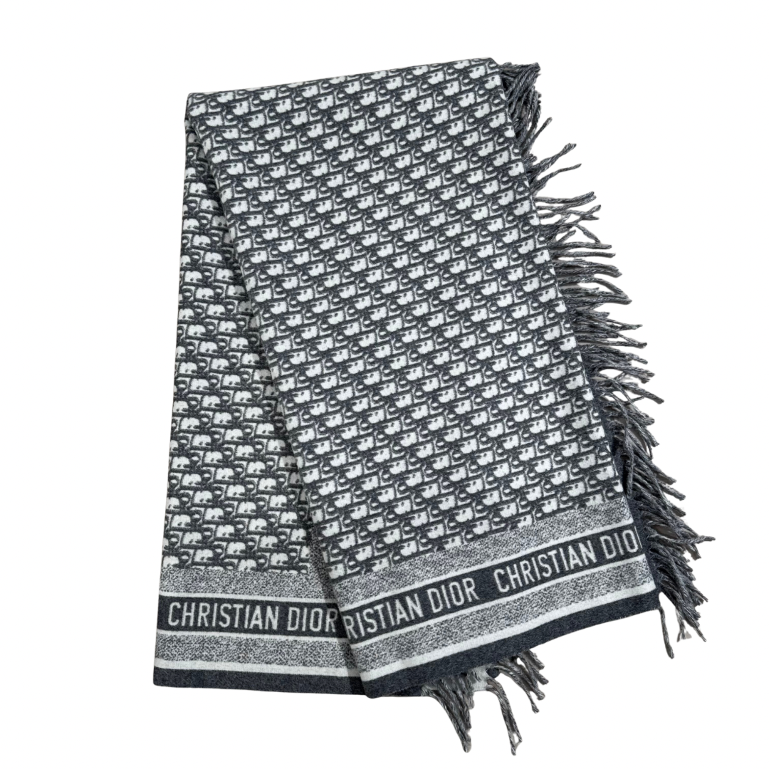 Christian Dior Oblique Throw Blanket – Angora & Virgin Wool