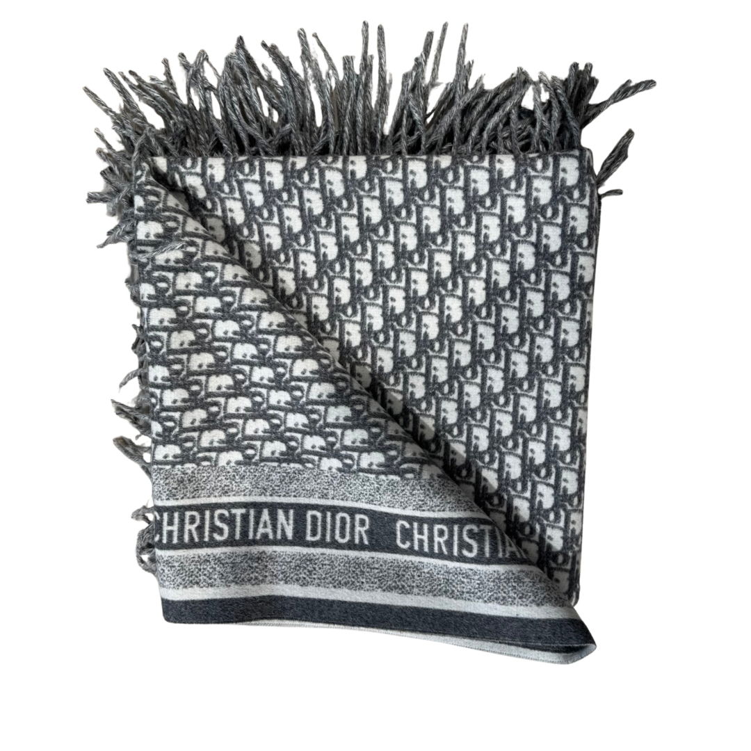 Christian Dior Oblique Throw Blanket – Angora & Virgin Wool