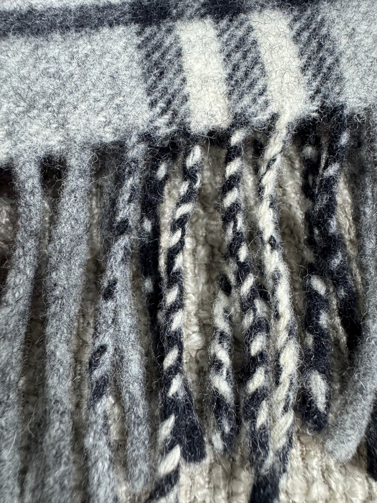 Burberry's Scarf Grey – 100% Lambswool