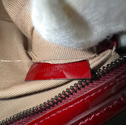 Burberry Nova Check Canvas Burgundy Leder Schultertasche