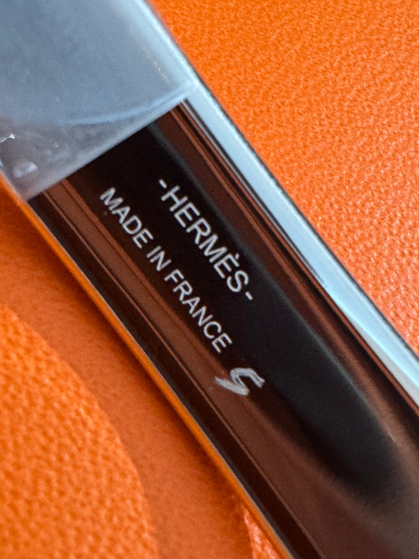 Hermès Olympe Armreif T3 - Silberfarben mit braunem Leder