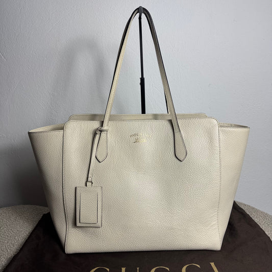 Gucci Swing Medium Tote Beige / Off-White