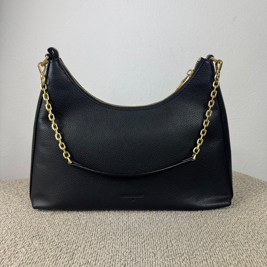 Patrizia Pepe Schultertasche – Schwarz mit goldfarbener Hardware
