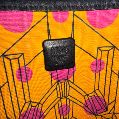 MCM Liz Reversible Shopper Medium Visetos Weiß