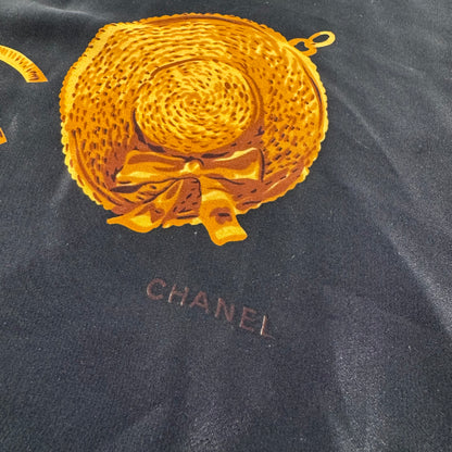 Chanel Seidentuch Schwarz / Gold