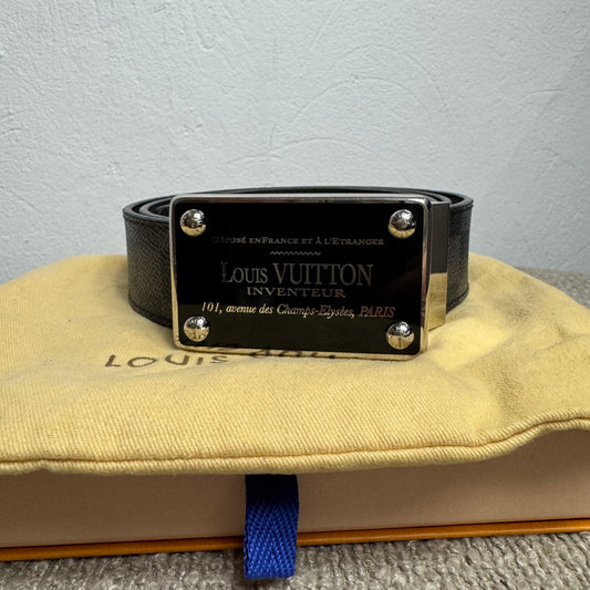 Louis Vuitton Gürtel Inventeur Damier Graphite Black/Grey
