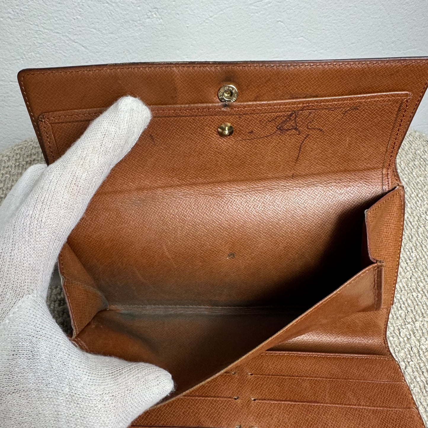 Louis Vuitton Sarah Trifold Geldbeutel – Monogram Canvas (MI874, 1987)