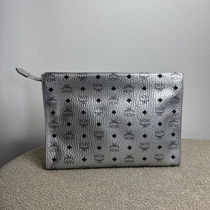 MCM Visetos Clutch Silber