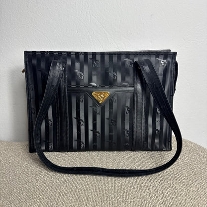 Maison Mollerus großer Vintage Shopper Schwarz/Gold