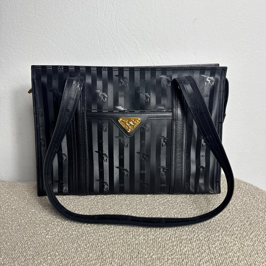 Maison Mollerus großer Vintage Shopper Schwarz/Gold