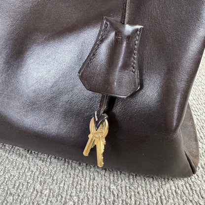 Hermès Vintage Kelly 32 – Dunkelbraun / Gold – 1992