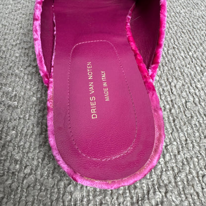 Dries Van Noten Pantoletten aus Samt Gr. 39,5