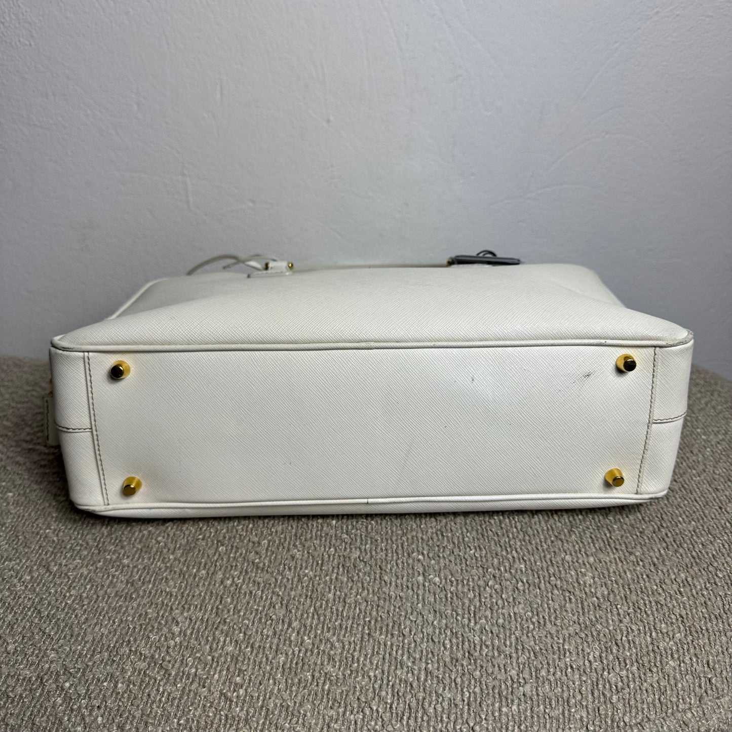 Prada Saffiano Lux Tote Bag weiß