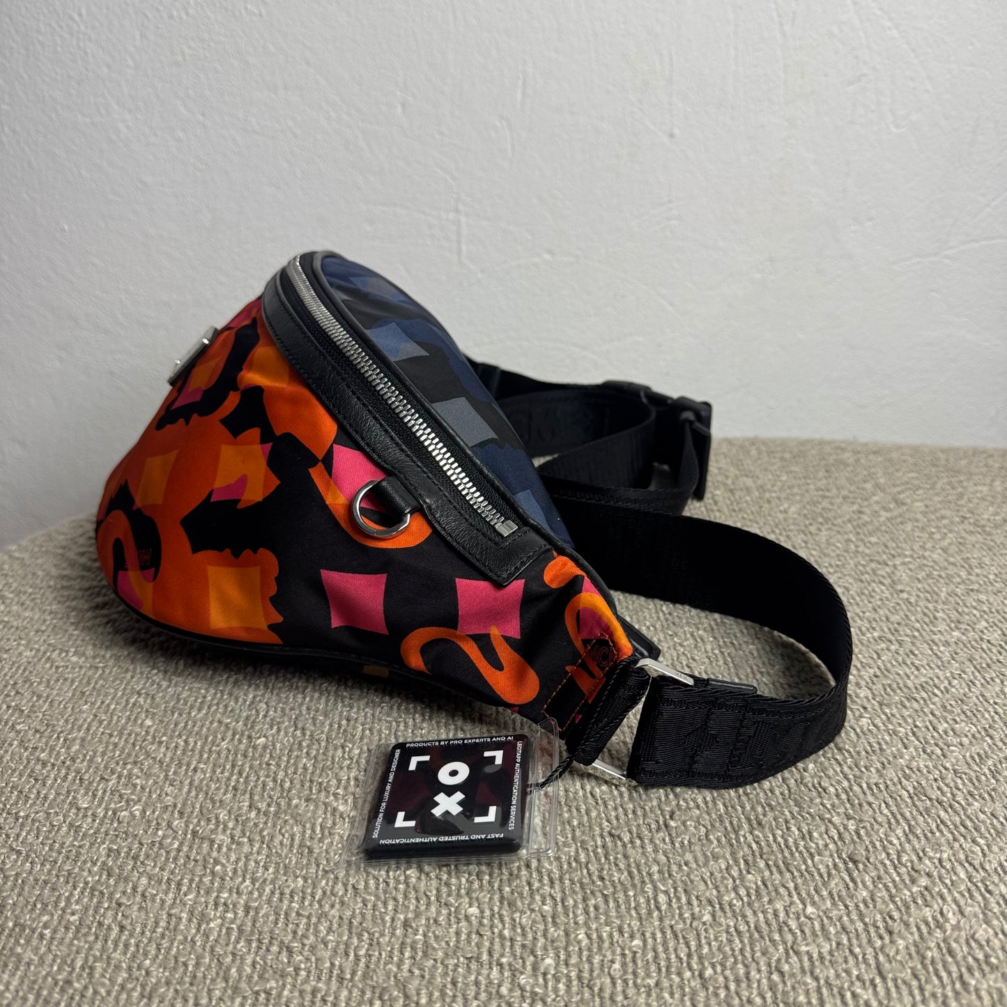 MCM Nylon Belt Bag Camouflage Orange