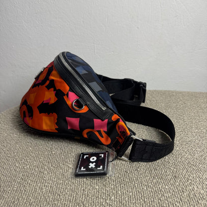 MCM Nylon Belt Bag Camouflage Orange