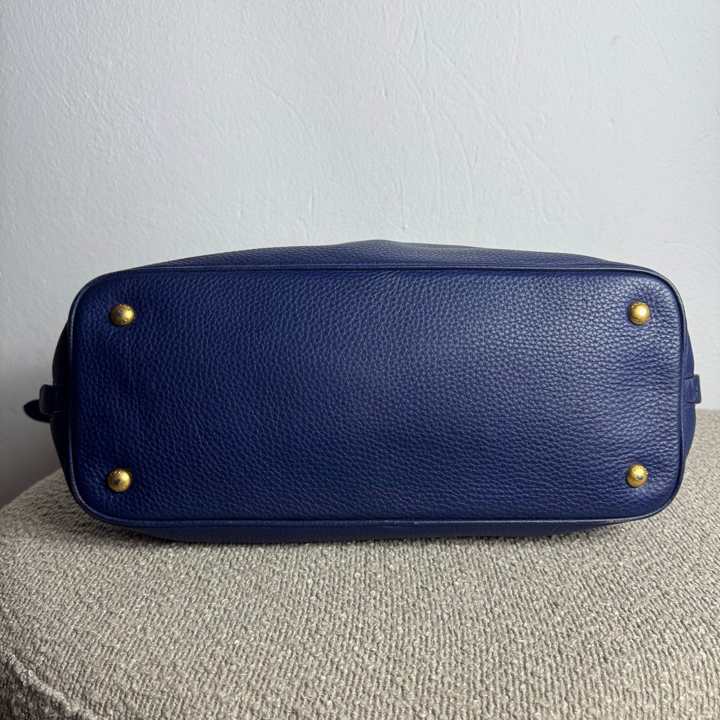 Prada Shopper Vitello Leder in Blau