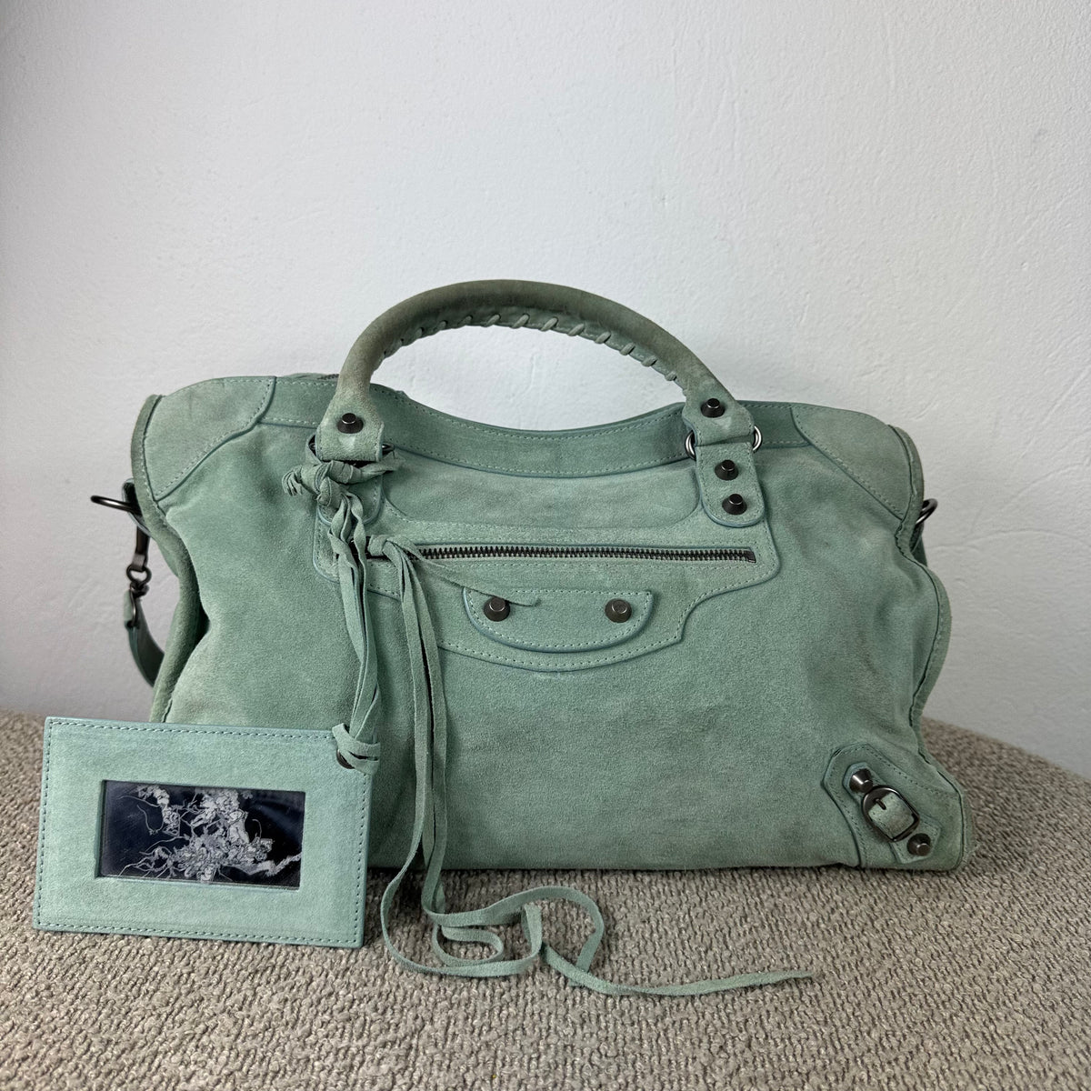 Balenciaga Classic City – Wildleder Mintgrün