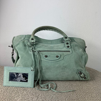 Balenciaga Classic City – Wildleder Mintgrün