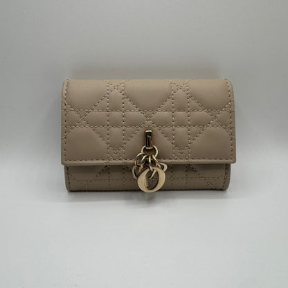 Dior My Dior Glycine Portemonnaie Cannage Lammleder Puderbeige