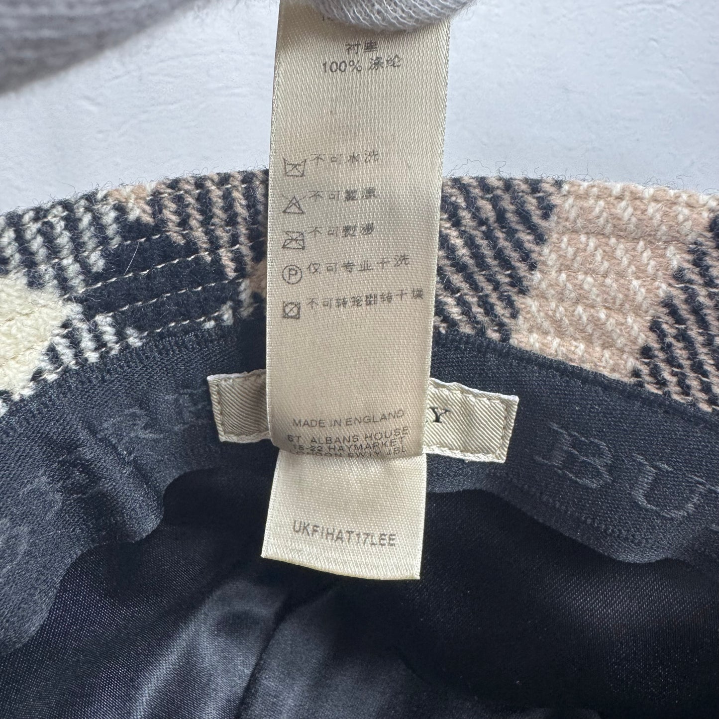 Burberry Check Hut – Wolle & Kaschmir