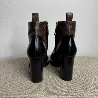 Louis Vuitton Star Trail Ankle Boots Monogram Canvas – Größe 38,5