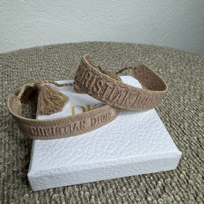 Dior Stoffarmbänder Set Beige – Full Set