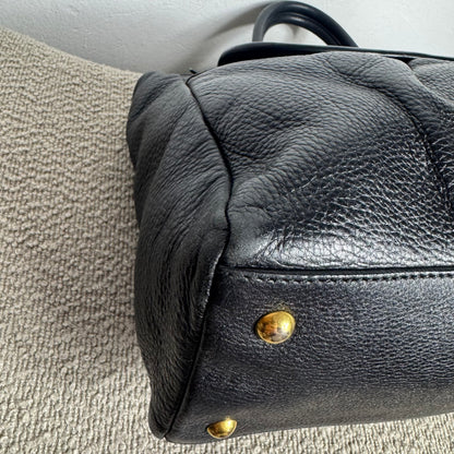 Miu Miu Henkeltasche Tote Bag Vitello Leder Schwarz