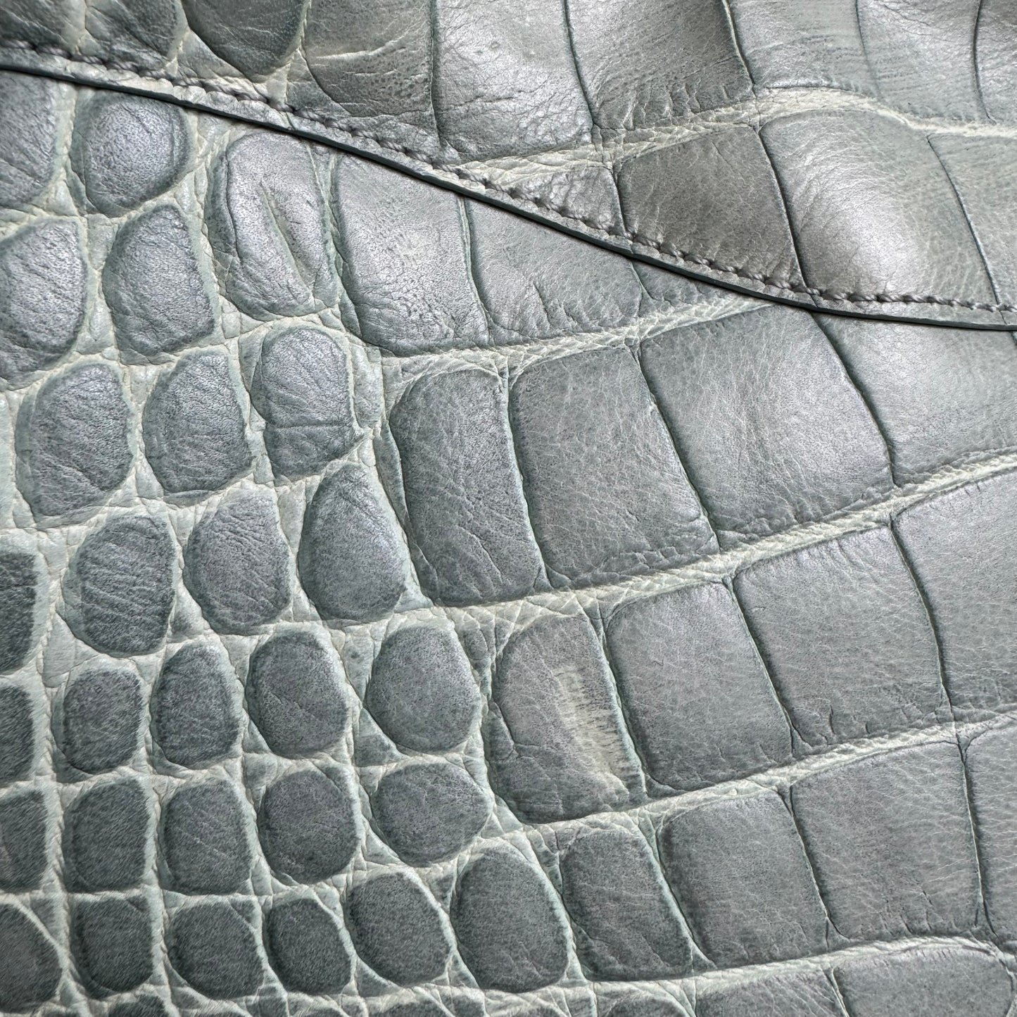Giorgio Armani Mainline Croc-Embossed Handtasche