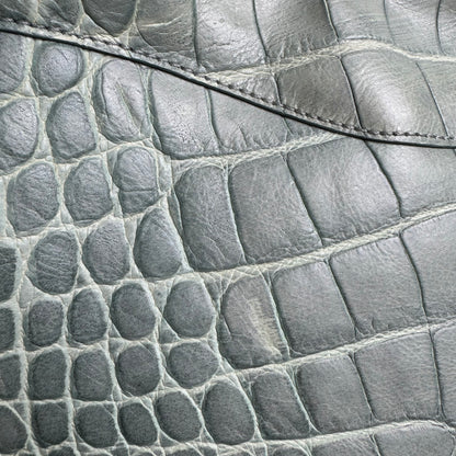 Giorgio Armani Mainline Croc-Embossed Handtasche