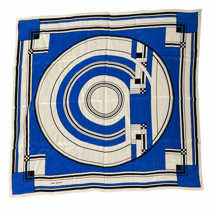 Bernard Perris Paris Vintage Geometric Silk Carré
