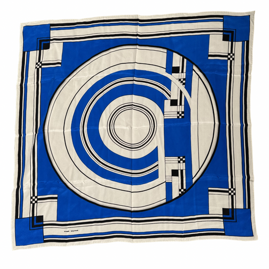Bernard Perris Paris Vintage Geometric Silk Carré
