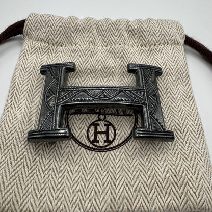 Hermès Hand-Engraved Touareg H Schnalle – Sterling Silber
