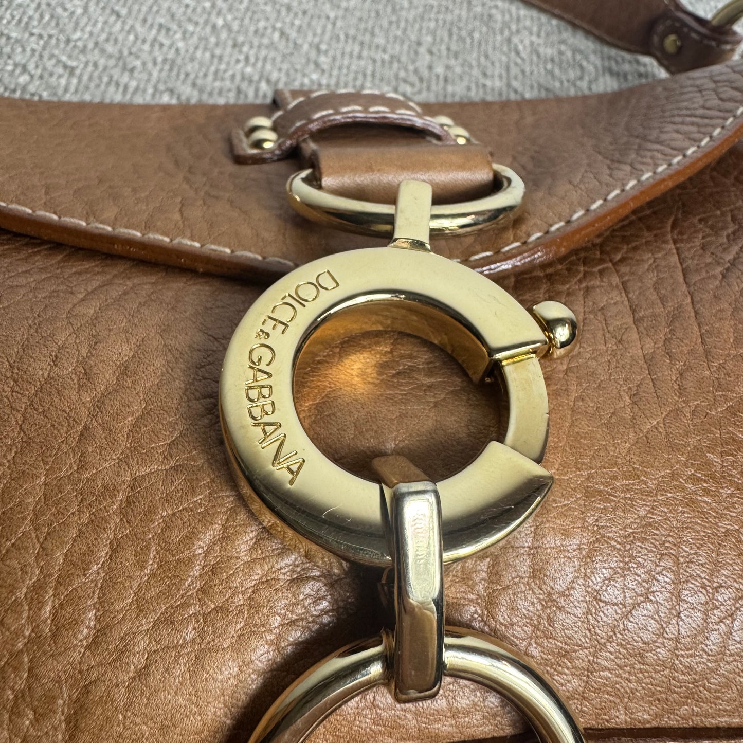 Dolce & Gabbana Vintage Leder Handtasche Braun