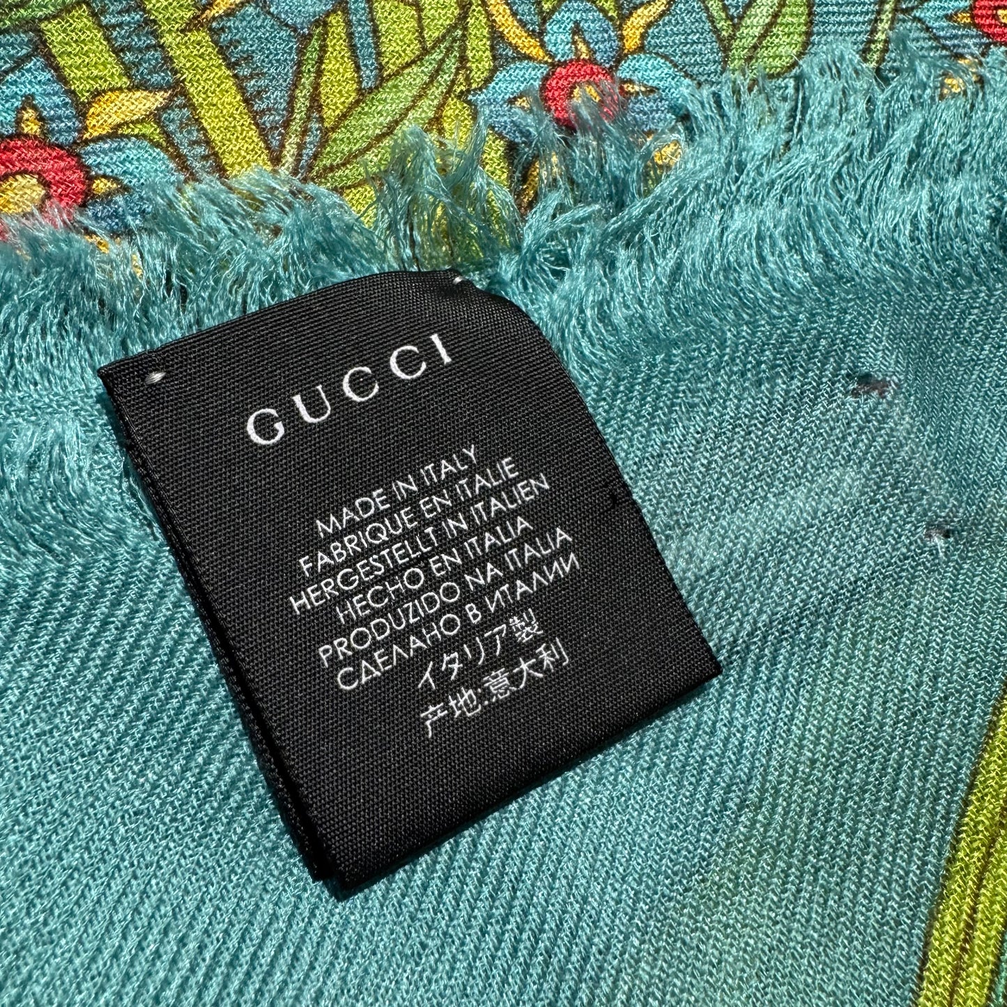 Gucci Archival „Flora“ Floral Seidenmischungs-Schal