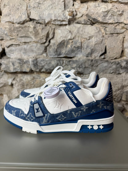 Louis Vuitton Monogram Denim Sneaker Weiß/Blau – Größe 41,5
