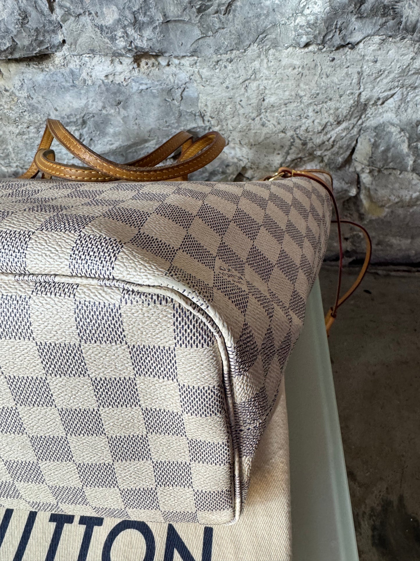 Louis Vuitton Neverfull MM – Damier Azur mit Pochette