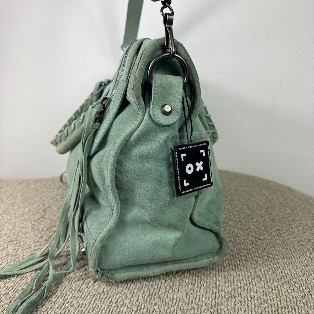 Balenciaga Classic City – Wildleder Mintgrün