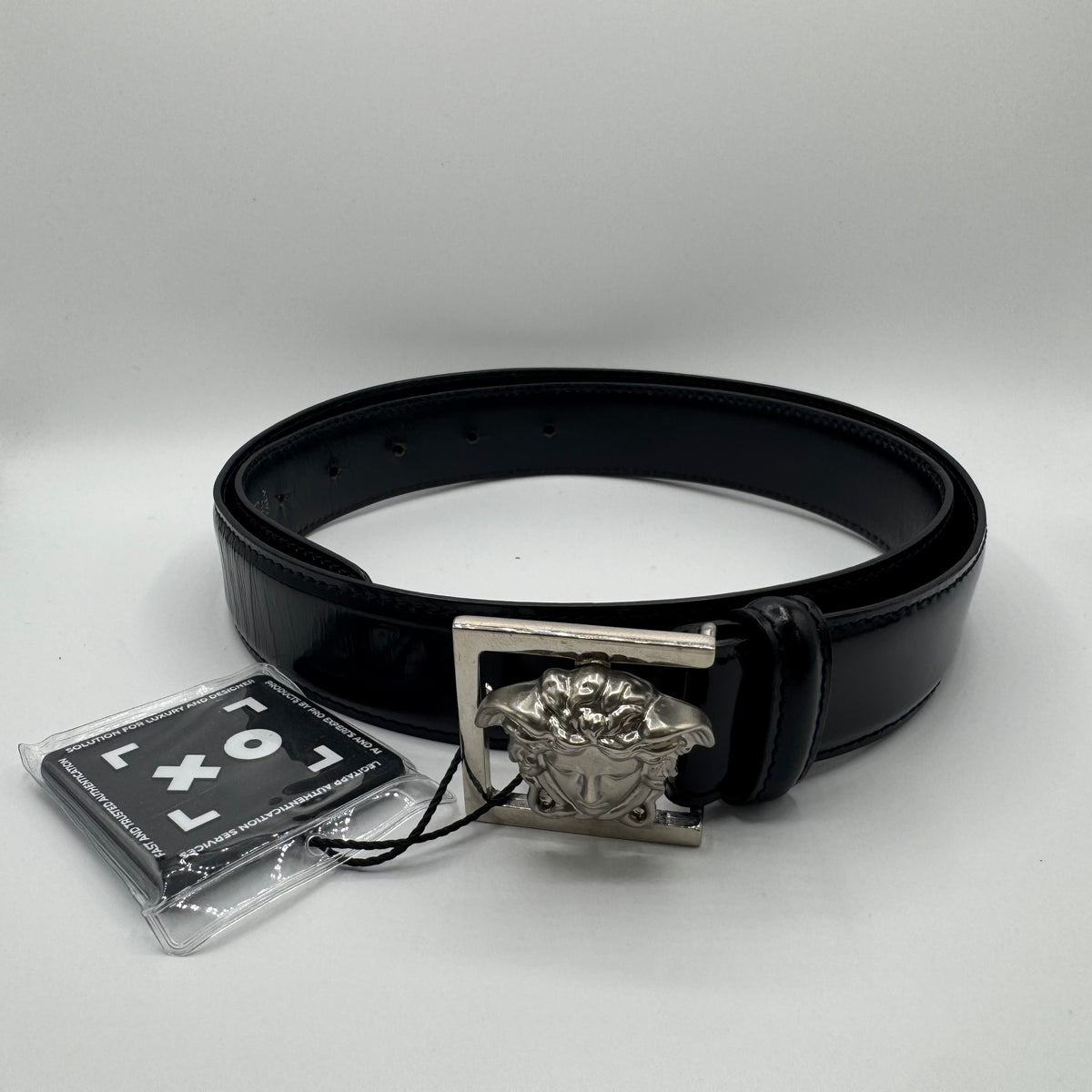 Gianni Versace Medusa Gürtel – Schwarzes Leder