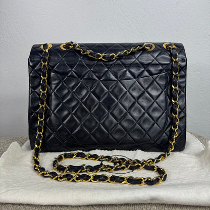Chanel Single Flap Jumbo – Schwarz mit 24K vergoldeter Hardware