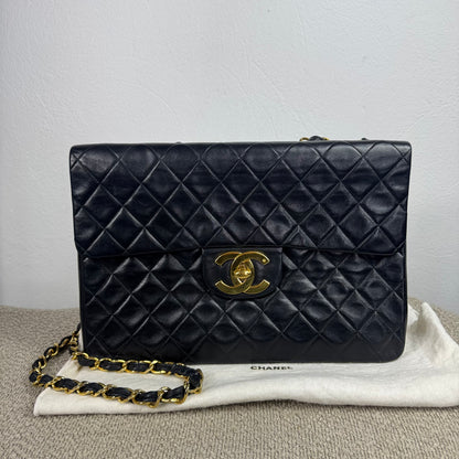 Chanel Single Flap Jumbo – Schwarz mit 24K vergoldeter Hardware