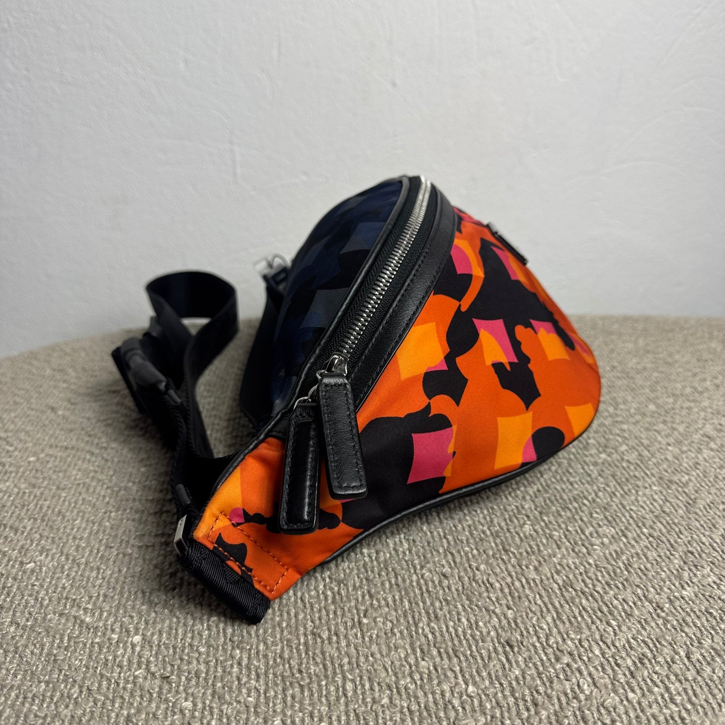 MCM Nylon Belt Bag Camouflage Orange