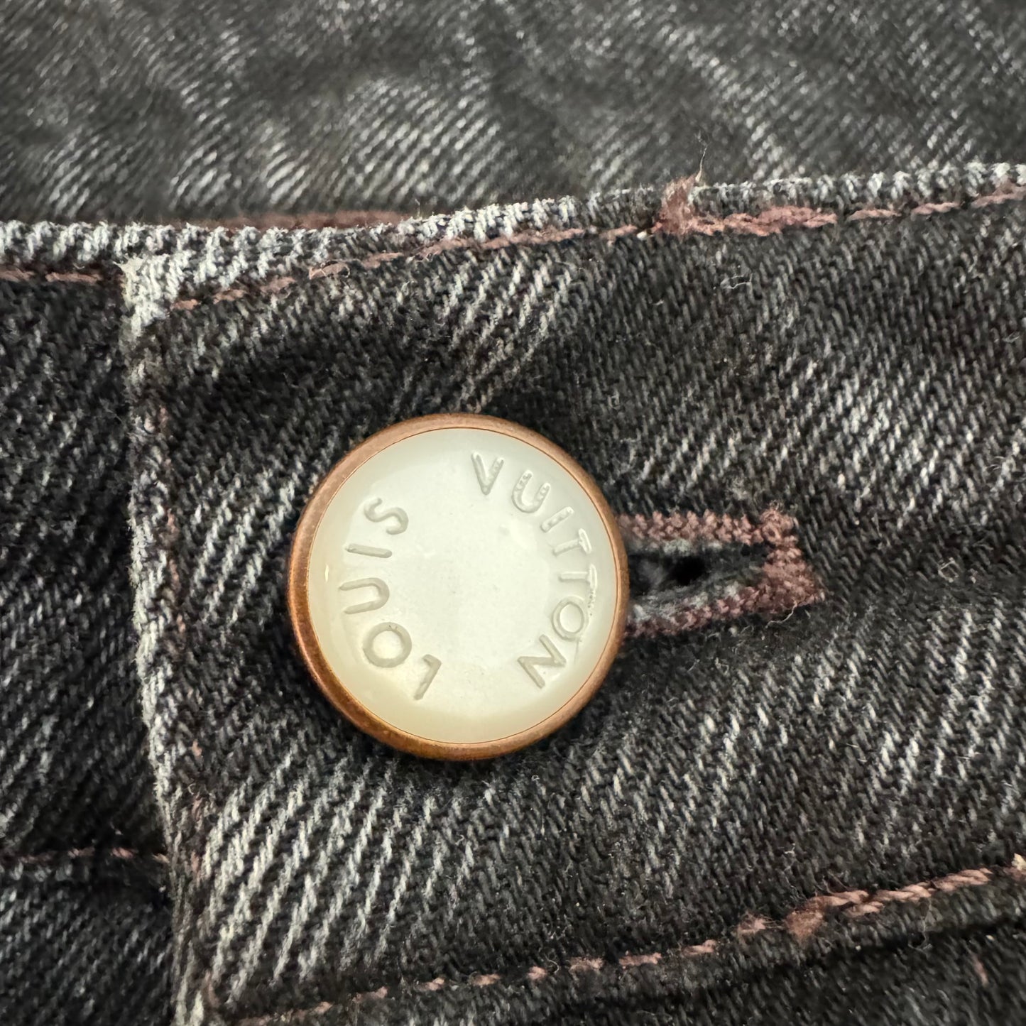 Louis Vuitton Staples Edition Washed Black Denim jeans