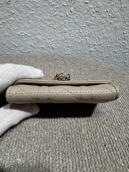 Christian Dior Lady Dior Lotus Geldbörse – Beige