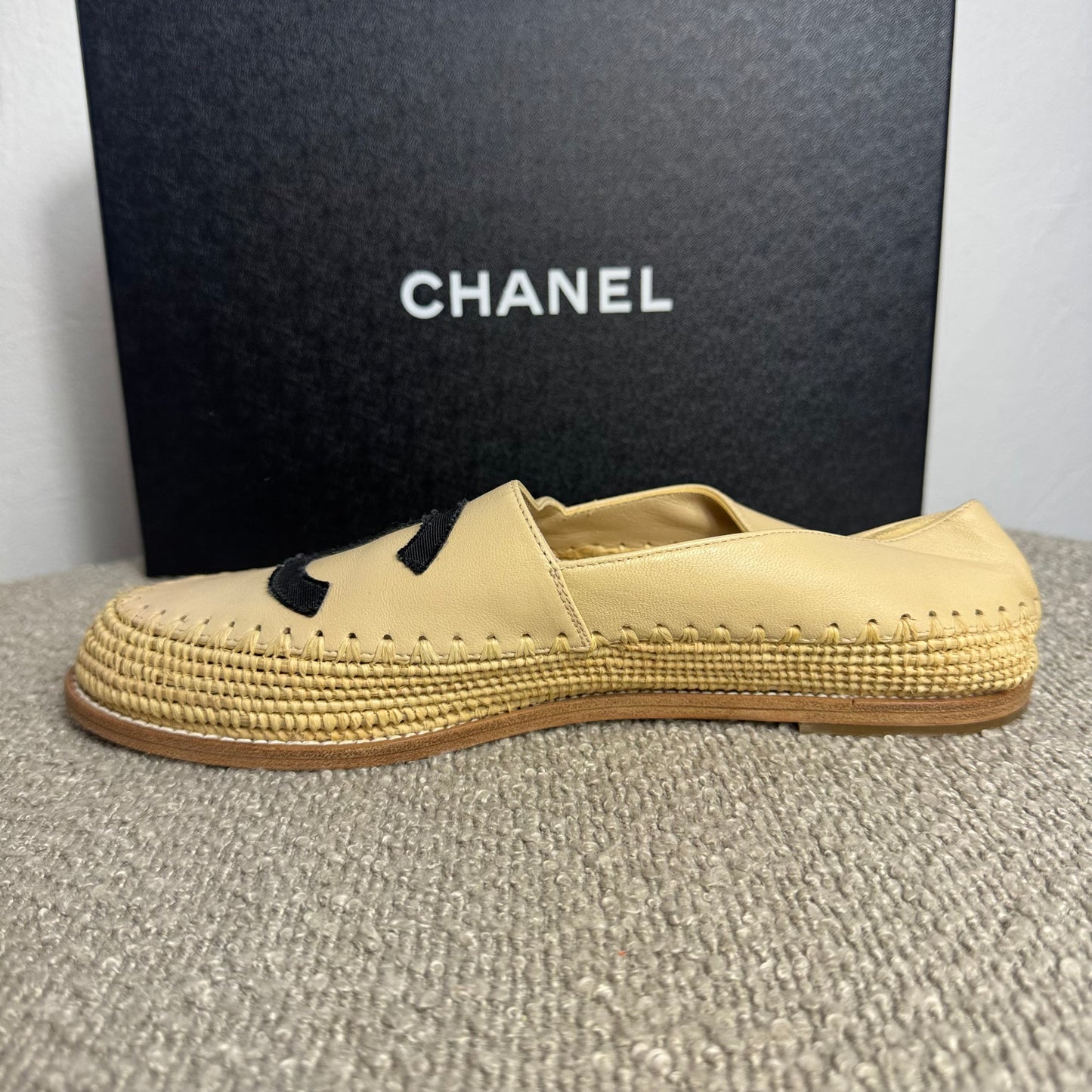 Chanel Espadrilles Beige Lammleder Gr. 39